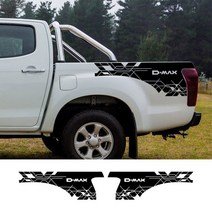 픽업 바디 사이드 스티커 Isuzu Dmx D Mx 트럭 후드 뒷문 데칼 트렁크 비닐 커버 자동 튜닝, 01 Type 1_04 Glossy Red