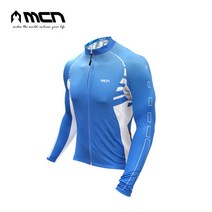 [엠씨엔] MCN 자전거 긴팔져지 로드 블루 자전거의류