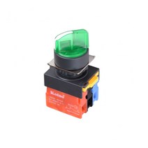 2A0B 3단 자동 셀렉터 스위치 전전압형 LED 램프 12V DC 22mm NS22-SA3-L2C2A0B, 옐로우 [NS22-SA3-L2CY2A0B]