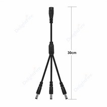 전원분배기 호환 5.5mm 2.1mm DC 전원 분배기 케이블 1 ~ 2/3/4/5/6/8 웨이 5V 12V 24V 어댑터 LED 스트립, 04 1 to 3 way black_04 10pcs