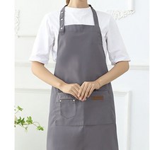 그레이 목걸이형 생활방수 캔버스천 홀앞치마 제과제빵앞치마 작업용 공방 작업 캠핑, 단품, 단품