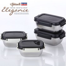 엘레강스 푸드컨테이너 스퀘어4종세트 (550ml-2EA/850ml-2EA)
