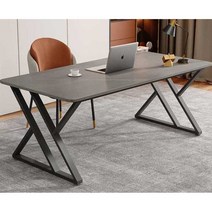 블랙 교탁 사무용책상세트 로렌 중역책상 랙 프레임, 80x50x75cm, 화이트+블랙프레임