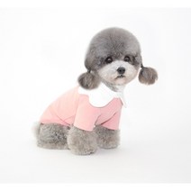 남달리마켓 웨이브카라 코튼 캔디 티셔츠 반려동물 봄 여름 가을 겨울 강아지옷 포인트 실내복 예쁜 원피스 애견 애묘 댕댕이, 핑크