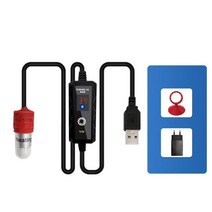 어항항온기 Usb 미니 물고기 탱크 가열 막대 조절 온도 디지털 디스플레이 낮은 수위, 15w 원형 플러그