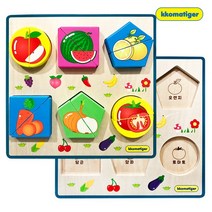 티거토이 티거도형분할퍼즐-과일 원목, 1set