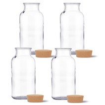 미르코리아 코르크 유리병 FW1247, 4개, 1000ml