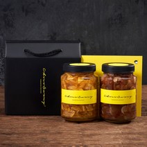 [초코써니 모과청+배도라지대추생강청] 차 선물세트포장 500g 2병 수제청 과일청 답례품, ●1kg(모과생강청+효녀효부청)세트