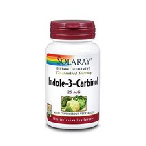 Solaray 인돌 3 카비놀 Indole-3-Carbinol w/Cruciferous Vegetables 30 Veg Cap 25mg