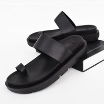 4.5cm 키높이 블랙 남자 조리 슬리퍼 여름 편한 샌들
