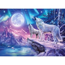 500피스 일러스트 직소퍼즐 문라이트 울프 HP505직소퍼즐 퍼즐 500조각 500피스 500pcs 풍경퍼즐 풍경화퍼즐 그림퍼즐 취미생활 취미 명화퍼즐, 본상품