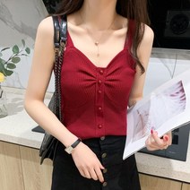 MOSAIRATION여성용 슬림 민소매 나시 민소매 티쳐츠