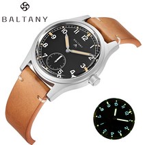 남자손목시계 baltany 쿼츠 빈티지 시계 남자 스몰 세컨즈 사파이어 100m 버블