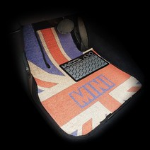 아이칸 BMW MINI 전용 미니 디자인 카매트 자동차 전차종, 브라운, MINI 미니컨트리맨 1세대_컵홀더 유 (발판패드_유)