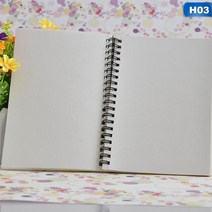 인생네컷앨범 플레인바인더 초음파앨범 레트로 간단한 코일 스케치 그림 메모장 크래프트 종이 일기 빈 및, 03 H03