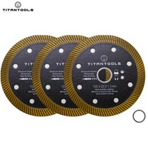 다이아몬드 프리미엄 터보 휠 그라인더날 Diamond Premium Wheel 초박형 슬라이딩톱날 폴리싱 포세린 세라믹 타일 콘크리트 도자기 대리석 석재 세라믹 타이탄툴스, 3개