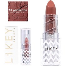 일본직발송 6. LIKEY BEAUTY (라이키 뷰티) 스무스 피트립 스틱 01 (퍼펙션) 립스틱 퍼펙션 3.5 그램 (X 1, One Size, One Color