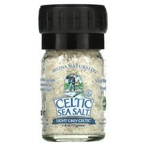 셀틱 시 솔트 Light Grey Celtic 필수 미네랄 혼합물 미니 소금 그라인더 51g1.8oz, 삼 온스
