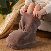 AKRUA 전기 발난로 풋워머 전기 온열 발난로 온열매트 발찜질기 발히터 수족냉증 전기장판, 브라운