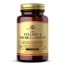 솔가르마른비타민a1500mcg의(5000IU) 100태블릿-지원건강해라눈 피부.면역성이 있는시스템.-비 GMO 비건 글루텐공짜 낙농공짜, 1일1정개, 100타블렛