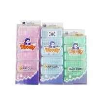 3색 컬러 헤어 구르프 웨이브 그루프 파마 볼륨 구루프 왕 롯드 물결펌 패드 하기 구르프 헤어 롤 긴, 파랑-중, 본상품선택