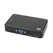 미디어플레이어 미니 소형 풀 HD 1080P 디코딩 하드 디스크 플레이어 미디어 SD 카드/USB AV VGA 출력용 디, 한개옵션0