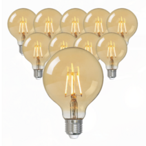 LED 에디슨 전구 G95 4W 10개, 전구색