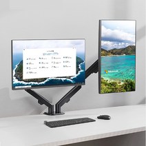 모니터암 스탠드 받침대 모니터 거치대 멀티 주식 작업용 TV 선반 회전 게이밍 YA421, 02.싱글암프리호버브래킷[13-30인치]