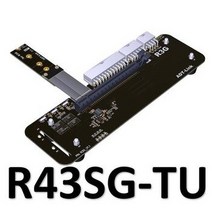[해외] M.2 키 m nvme 외부 그래픽 카드 스탠드 브래킷 pcie3.0 x4 라이저 케이블 25cm 50cm 32gbs itx stx nuc vega64 gtx1080ti, 25CM R43SG