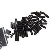 agool 300pcs 단일 배럴 크림프 슬리브 - 구리 매트 블랙 산화 컬러 니켈 도금 튜브 와이어 낚싯줄 리더 커넥터 9 사이즈 낚시링, 0.16300개