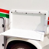 캠핑카 RV 스타렉스 개조 사이드 선반 테이블, 뉴 흰색  800x450x25mm 열쇠없는
