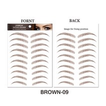 O.TW O.O 눈썹 스티커 4D 헤어 메이크업 방수 지속적인 영양 문신, 한개옵션1, 21 BROWN 09