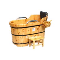 편백찜질방 가정용 사우나 원적외선 이동식 홈스파, 노송나무 욕조 팔걸이 패키지 1.1미터 2개