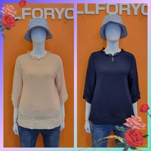 올포유 구김없이 가볍게입을수있어요 솔리드 넥러플 블라우스 LBLL3421&509 915