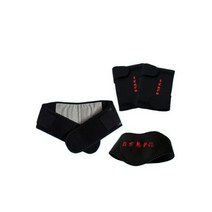 무릎 온열 마사지 전기석 자기 가열 패드 목 벨트 등 허리 지원 열 보호 세트, 4 pieces_큰