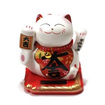 손흔드는 마네키네코 태양열 충전 차량용 고양이인형, 4번 대길고양이