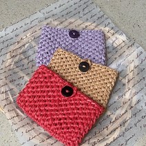 핸드메이드 크로쉐 선물/ 코바늘카드지갑/ 종이실