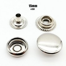 불박기 가죽 공예 불박 도장 기계 제작 인쇄 25 세트 10 12.5 15mm #633 655 831 201 금속 재봉 프레스 패스너 스냅 버튼 포퍼 가방 의류 재킷 코트 수리 도, silver 15mm 201