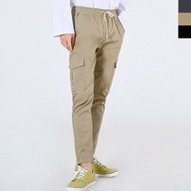 [기타브랜드] 남자 밴딩 카고 스판 워싱 면바지