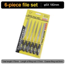 보석 세공 야스리 공구 도구 수공구 연마 금속 조각 반지 금 은 줄 측정 Bestir 6pcs 다이아몬드 스틸 파일 세트 3140mm 4160mm 5180mm 미니 바늘 파일, 다이아몬드 5x180mm