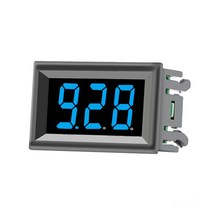 DC 3.5-30V 디지털 자동차 전압계 레드 블루 그린 12 V 24V 바이크 오토바이 차량 LED 디스플레이 전압 테스터, 02 Blue_01 2-Lines-4.5-30V