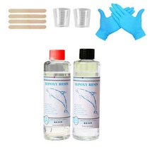 에폭시에폭시 수지 키트 크리스탈 클리어 경화제 쉬운 믹스 DIY 용품 아트 캐스팅 쥬얼리 프로젝트 재, 1Set
