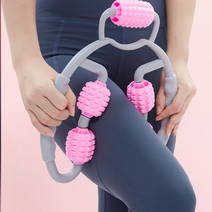 마사지기/마사지롤러/종아리안마기/다리마사지기/발마사지기/5롤러 종아리롤러/허벅지 발바닥 팔, 핑크