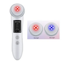 뷰티디바이스얼굴 무선 주파 RF EMS 리프팅 기계 붉은 빛 테라피 스파 한국어 스킨 케어 주름 제거 마사지, 01 2 colors led
