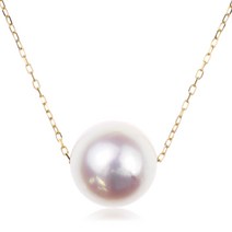 nadi K18PG 8.0-8.5mm 아코야 펄 책 진주 1알 펜던트 18금 핑크 골드 목걸이