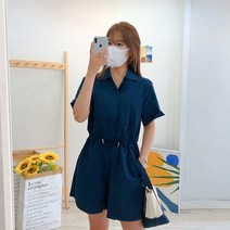 헤이뽀 / 비커밍 아노락 스트링 바람막이 반팔 점프수트