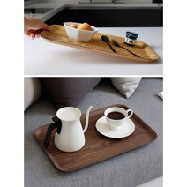 논슬립 원목 우드 카페용 디저트 트레이 직사각 2color 3size, 오크