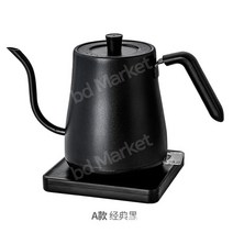 스마트 온도조절 드립포트 온도유지 커피포트기, 검은색 220v