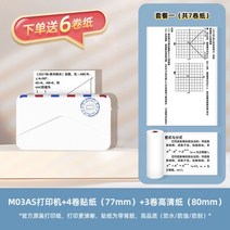 미니 포토 프린터 프린트 오답노트 작성 사진 인화, M03AS(7롤+6롤)
