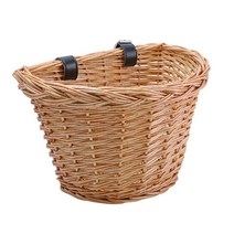 자전거 등나무 바구니 핸들 바 고리 버들 세공 손으로 짠 캐리어 사이클링 스쿠터 앞 가방 키즈 타고화물 보관소, 23x18x15cm_CHINA
